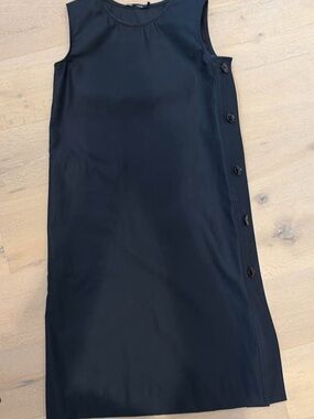 Sofie D'Hoore Black Sleeveless Dress with Side Buttons